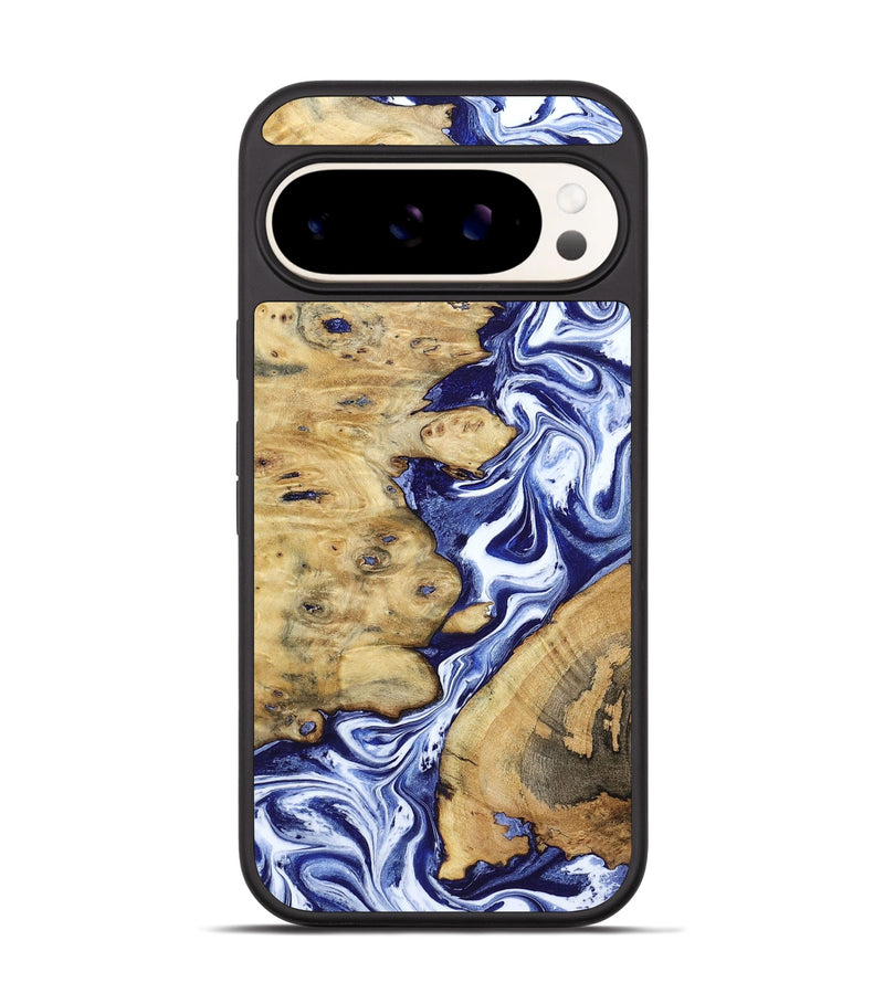 Pixel 9 Wood Phone Case - Evelynn (Blue, 801385)
