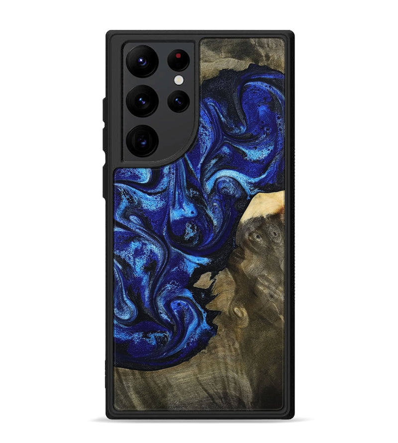 Galaxy S22 Ultra Wood Phone Case - Efrain (Blue, 801386)