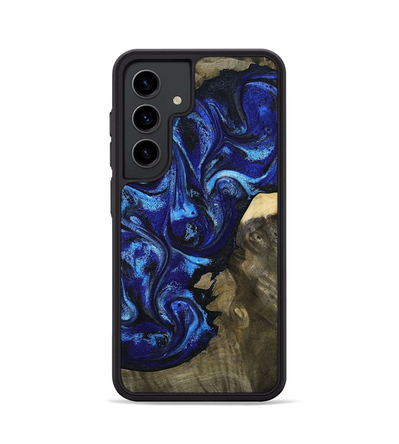 Galaxy S24 Wood Phone Case - Efrain (Blue, 801386)
