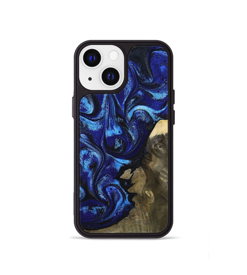 iPhone 13 mini Wood Phone Case - Efrain (Blue, 801386)