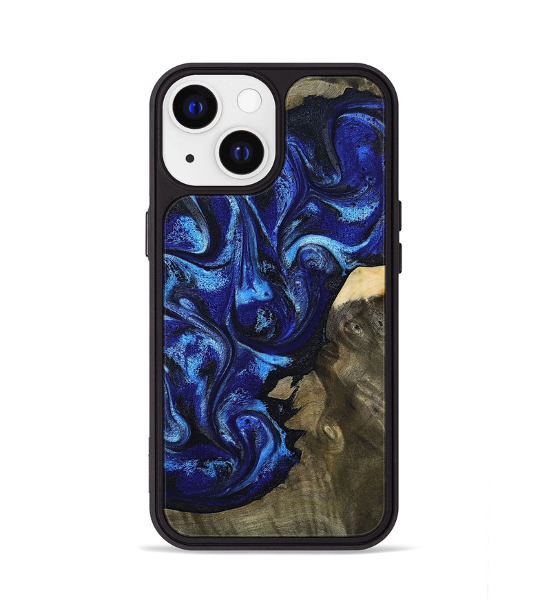 iPhone 13 Wood Phone Case - Efrain (Blue, 801386)