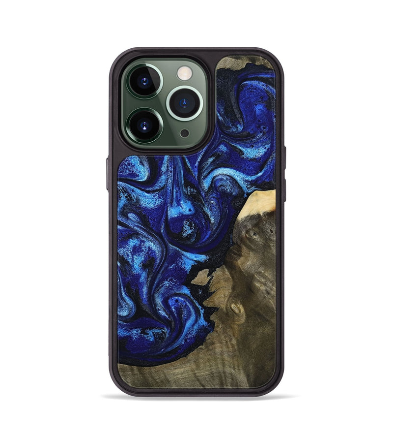 iPhone 13 Pro Wood Phone Case - Efrain (Blue, 801386)