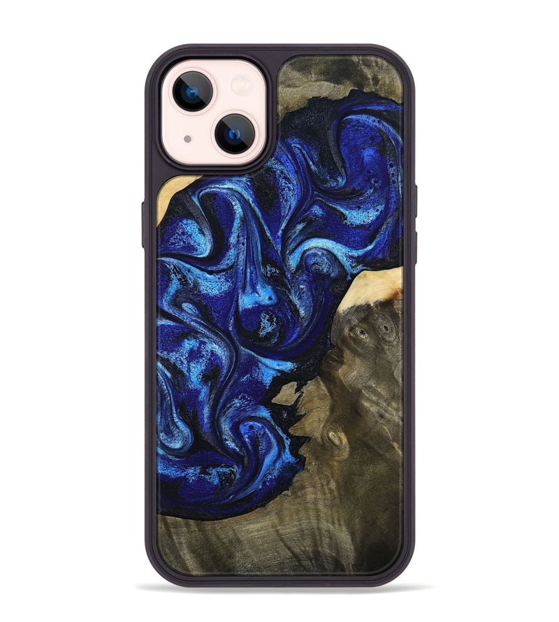 iPhone 14 Plus Wood Phone Case - Efrain (Blue, 801386)