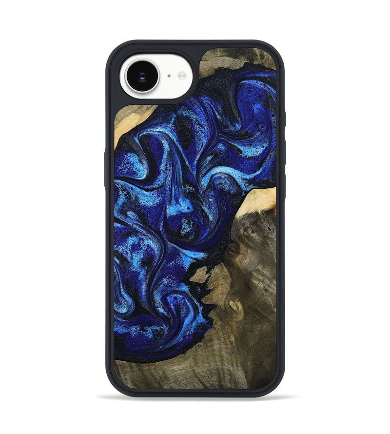 iPhone 16e Wood Phone Case - Efrain (Blue, 801386)