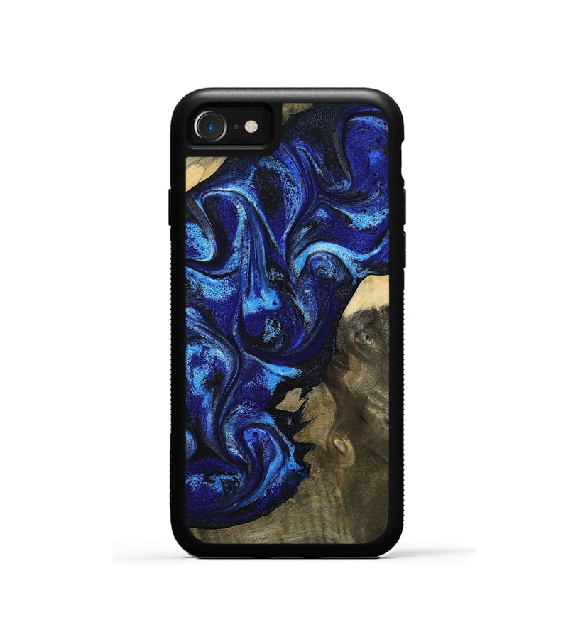 iPhone SE Wood Phone Case - Efrain (Blue, 801386)