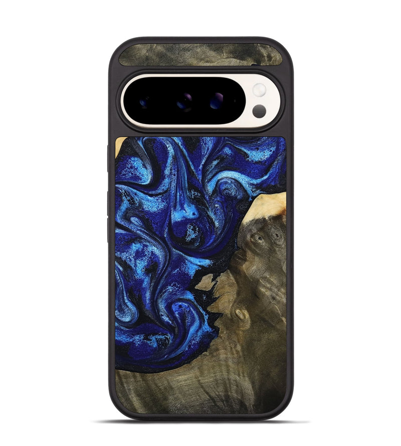 Pixel 9 Pro Wood Phone Case - Efrain (Blue, 801386)