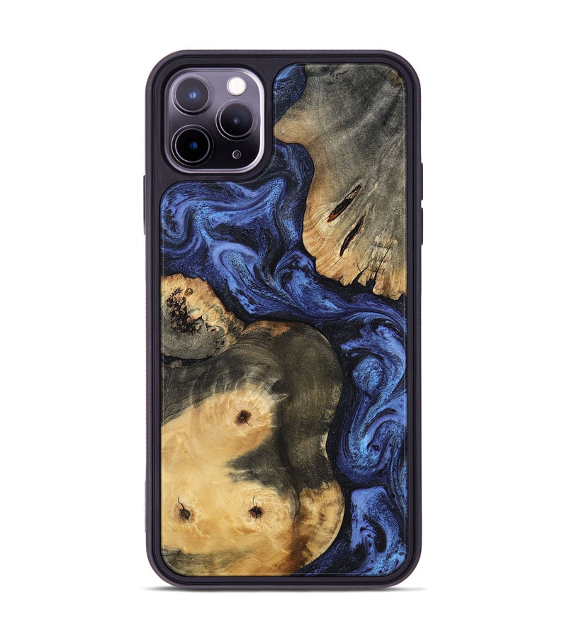 iPhone 11 Pro Max Wood Phone Case - Ward (Blue, 801387)