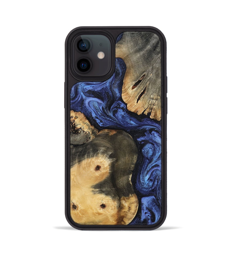 iPhone 12 Wood Phone Case - Ward (Blue, 801387)
