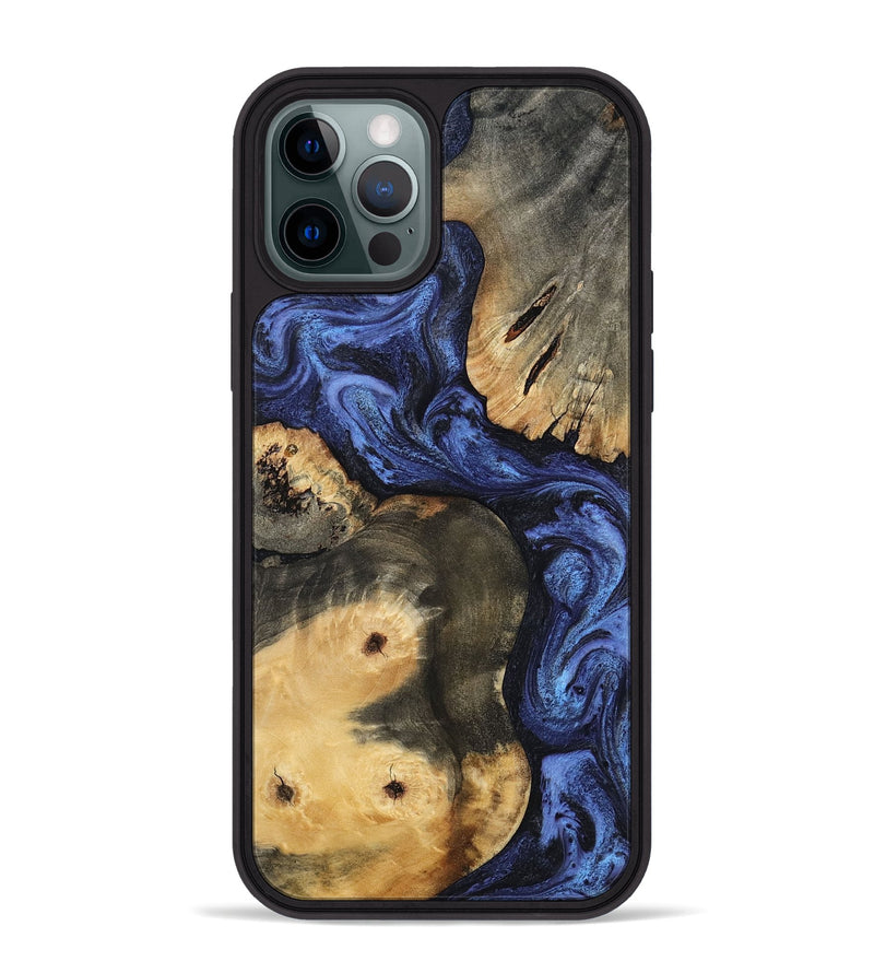iPhone 12 Pro Max Wood Phone Case - Ward (Blue, 801387)