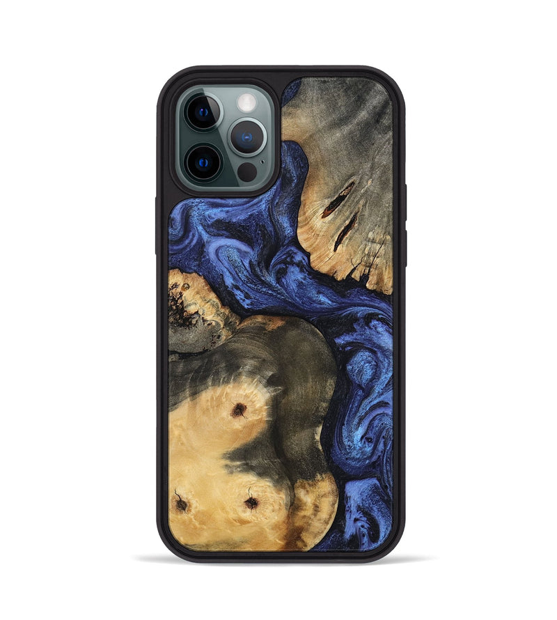 iPhone 12 Pro Wood Phone Case - Ward (Blue, 801387)
