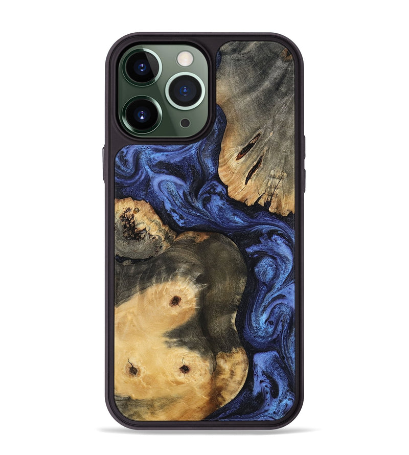 iPhone 13 Pro Max Wood Phone Case - Ward (Blue, 801387)