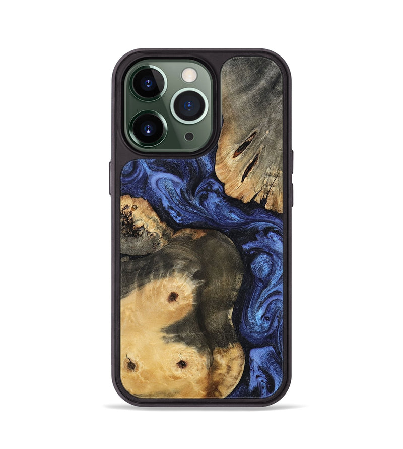 iPhone 13 Pro Wood Phone Case - Ward (Blue, 801387)