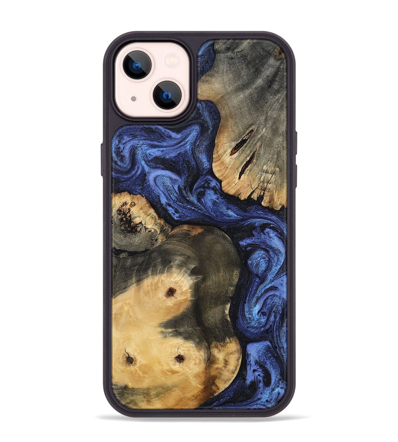 iPhone 14 Plus Wood Phone Case - Ward (Blue, 801387)