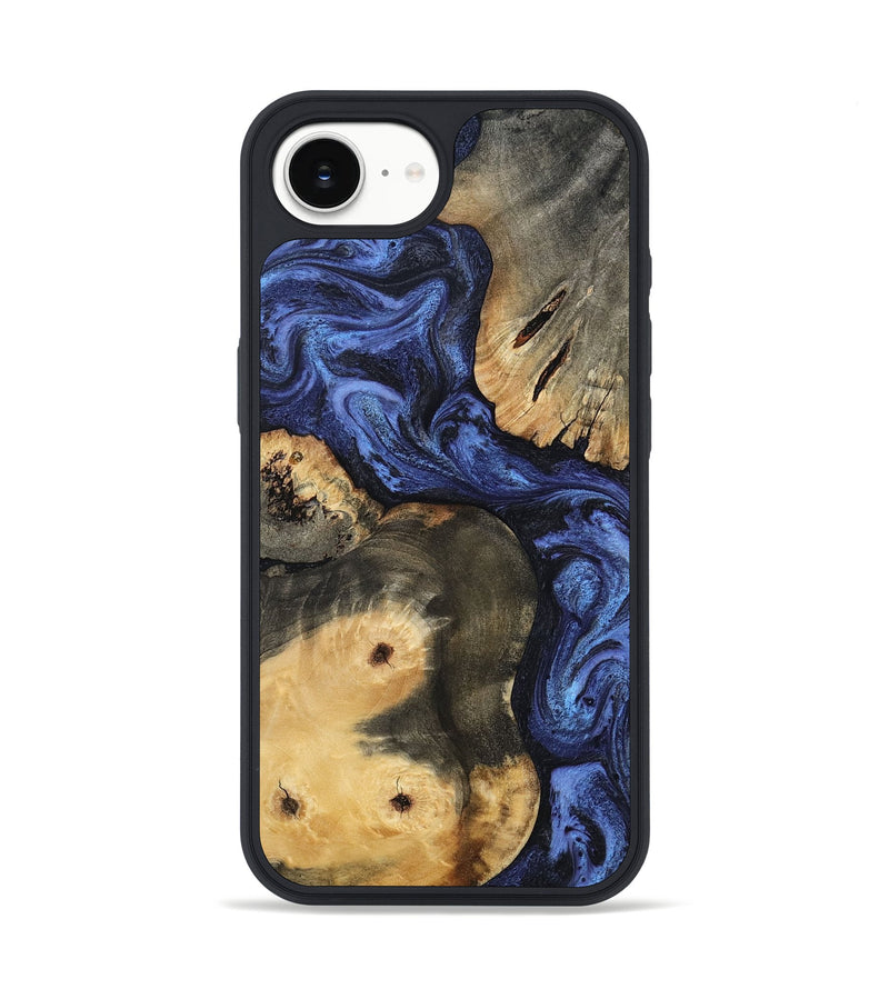 iPhone 16e Wood Phone Case - Ward (Blue, 801387)