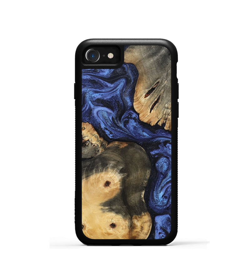 iPhone SE Wood Phone Case - Ward (Blue, 801387)