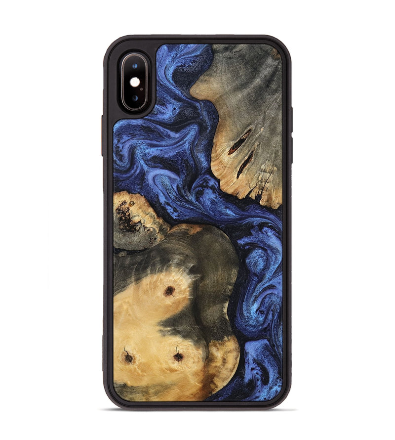 iPhone Xs Max Wood Phone Case - Ward (Blue, 801387)