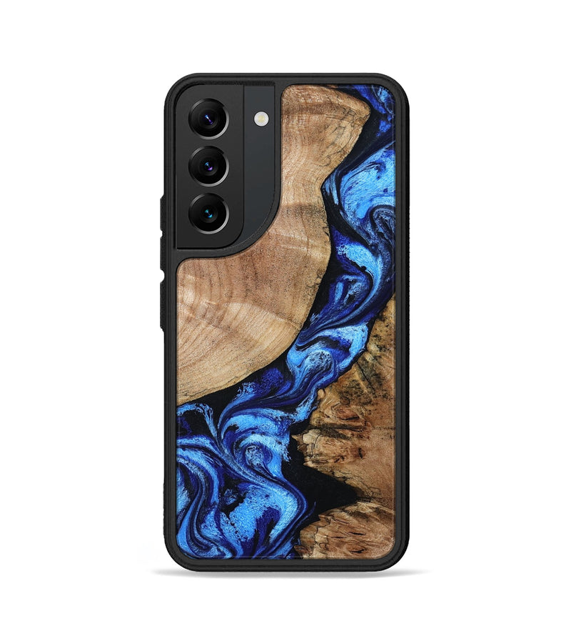 Galaxy S22 Wood Phone Case - Jayceon (Blue, 801388)