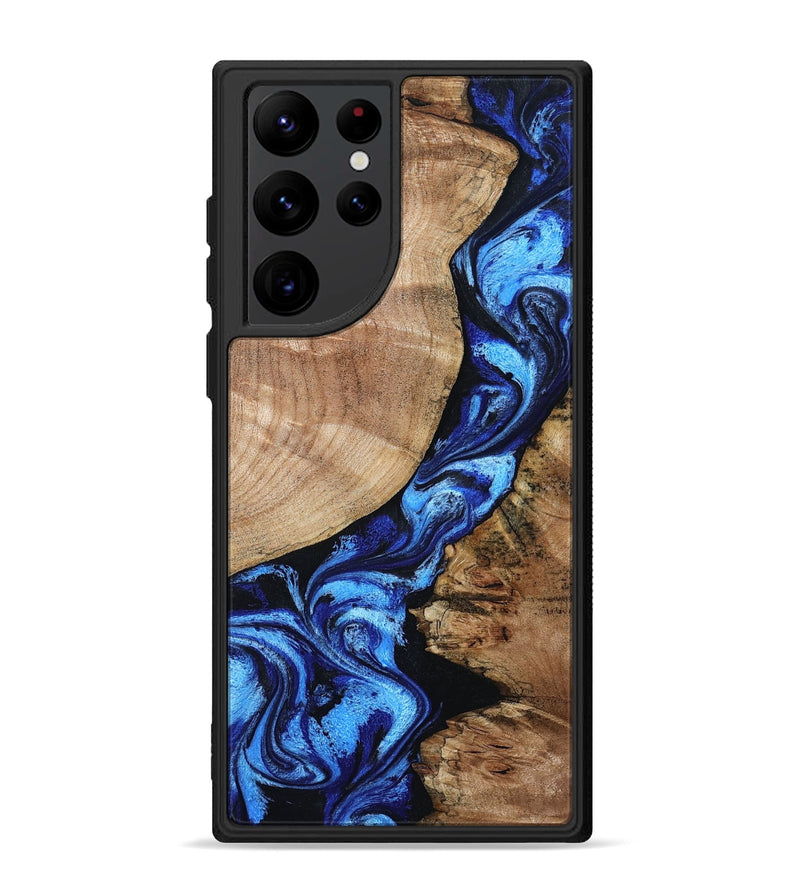 Galaxy S22 Ultra Wood Phone Case - Jayceon (Blue, 801388)