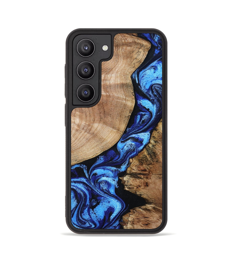 Galaxy S23 Wood Phone Case - Jayceon (Blue, 801388)