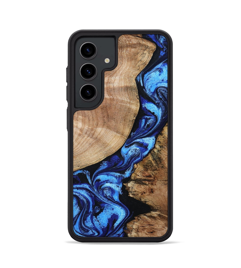 Galaxy S24 Wood Phone Case - Jayceon (Blue, 801388)