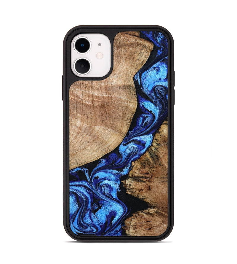 iPhone 11 Wood Phone Case - Jayceon (Blue, 801388)