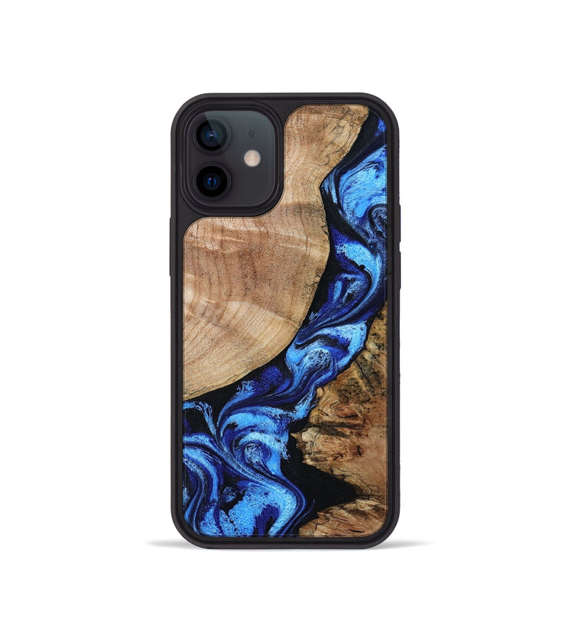 iPhone 12 mini Wood Phone Case - Jayceon (Blue, 801388)
