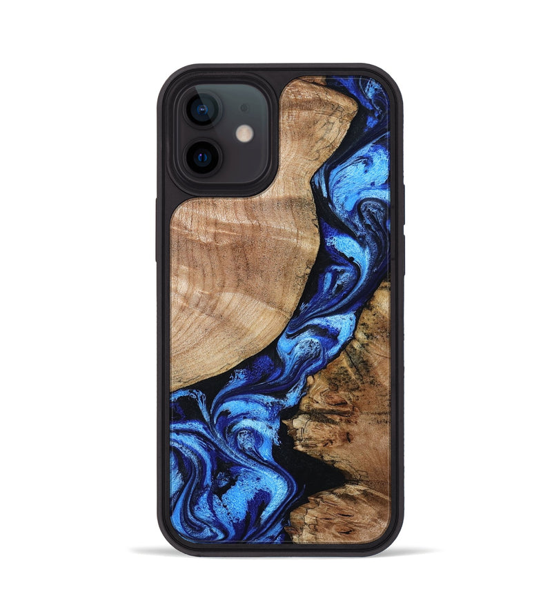 iPhone 12 Wood Phone Case - Jayceon (Blue, 801388)