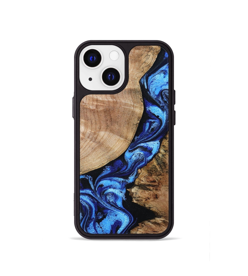 iPhone 13 mini Wood Phone Case - Jayceon (Blue, 801388)
