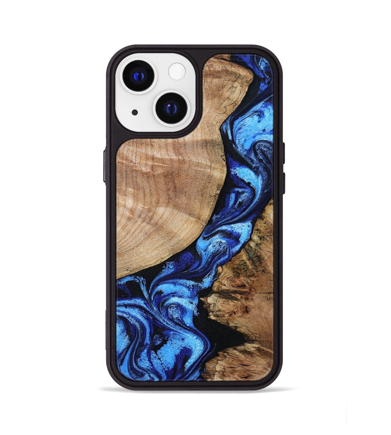 iPhone 13 Wood Phone Case - Jayceon (Blue, 801388)