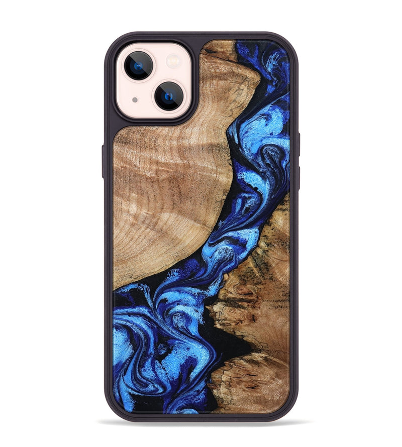 iPhone 14 Plus Wood Phone Case - Jayceon (Blue, 801388)