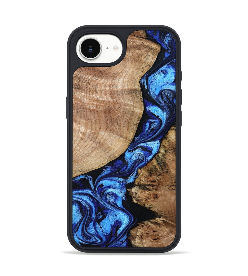 iPhone 16e Wood Phone Case - Jayceon (Blue, 801388)