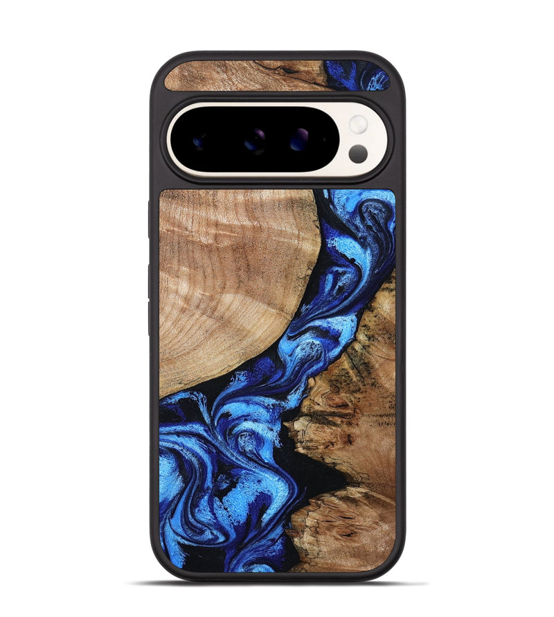 Pixel 9 Wood Phone Case - Jayceon (Blue, 801388)