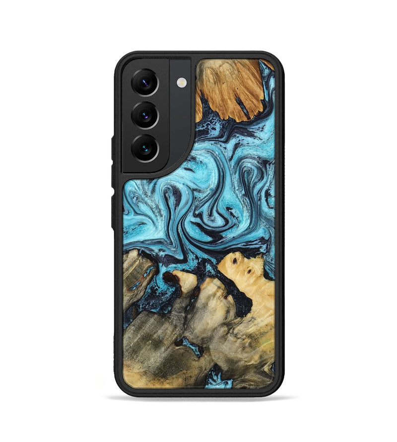 Galaxy S22 Wood Phone Case - Mettie (Blue, 801389)