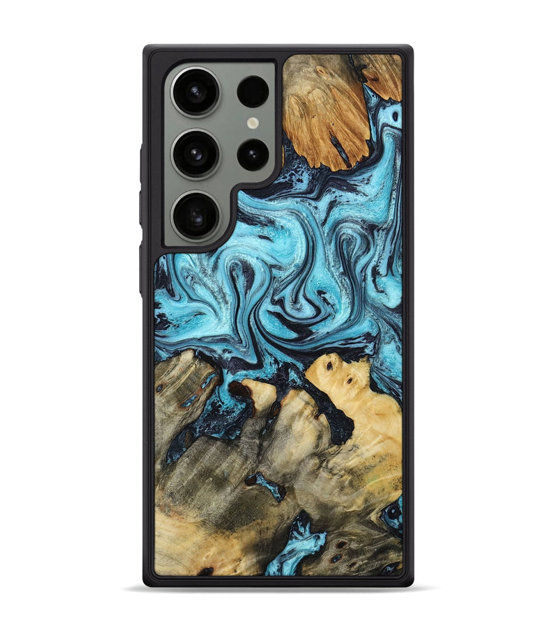 Galaxy S24 Ultra Wood Phone Case - Mettie (Blue, 801389)