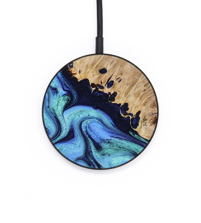 Circle Wood Wireless Charger - Noelle (Blue, 801390)