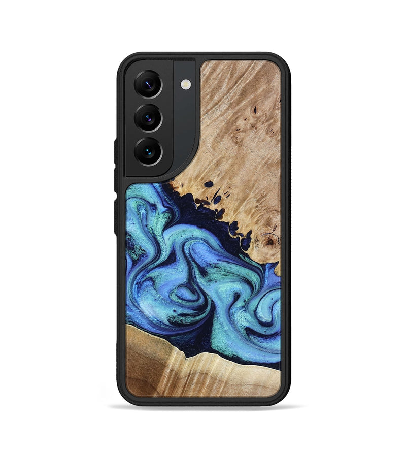 Galaxy S22 Wood Phone Case - Noelle (Blue, 801390)
