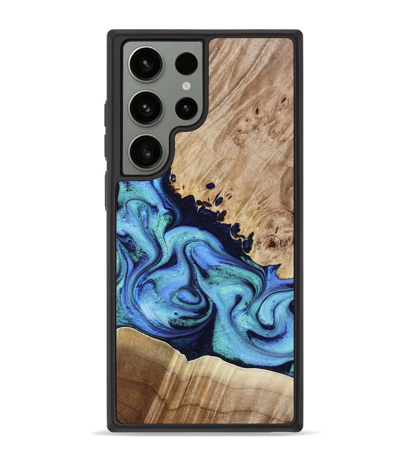 Galaxy S23 Ultra Wood Phone Case - Noelle (Blue, 801390)