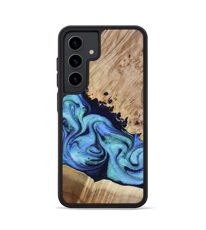 Galaxy S24 Wood Phone Case - Noelle (Blue, 801390)