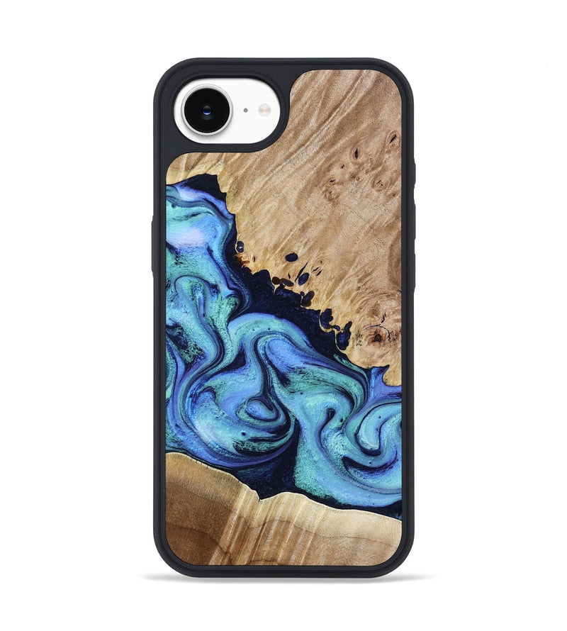 iPhone 16e Wood Phone Case - Noelle (Blue, 801390)