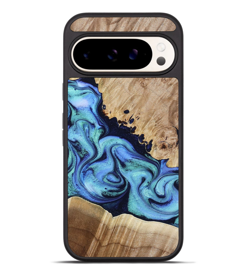 Pixel 9 Pro XL Wood Phone Case - Noelle (Blue, 801390)