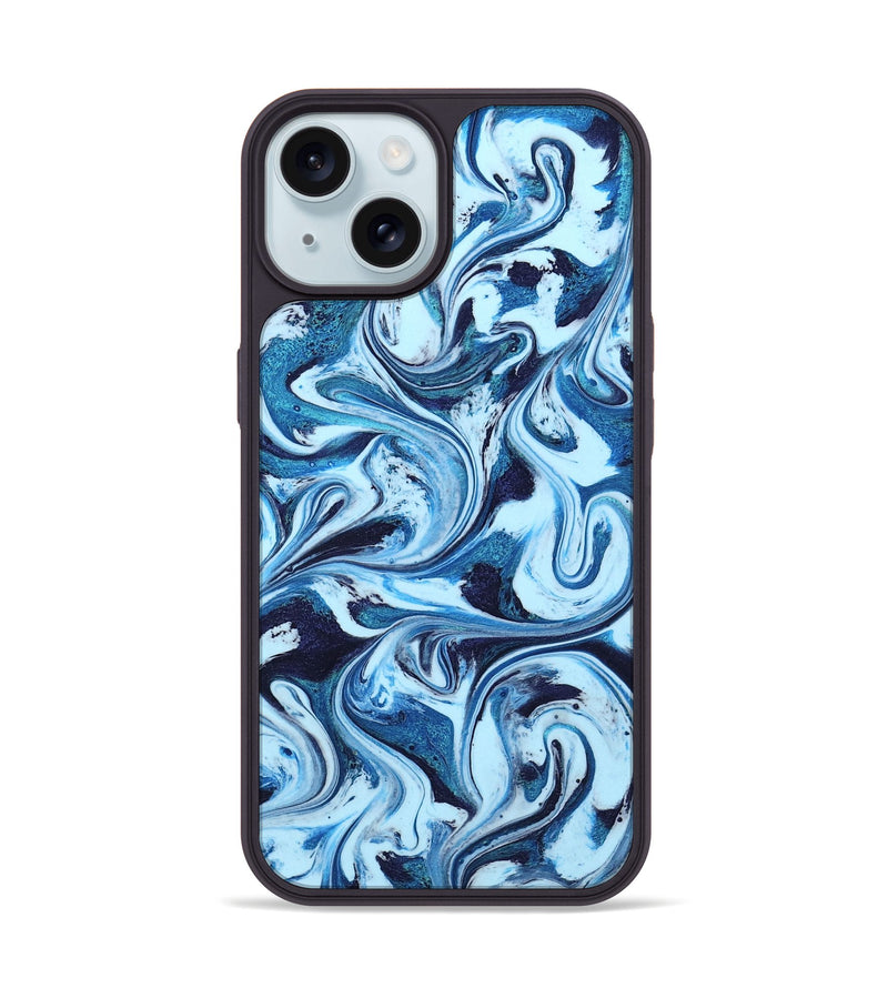 iPhone 15 ResinArt Phone Case - Celine (Blue, 801391)