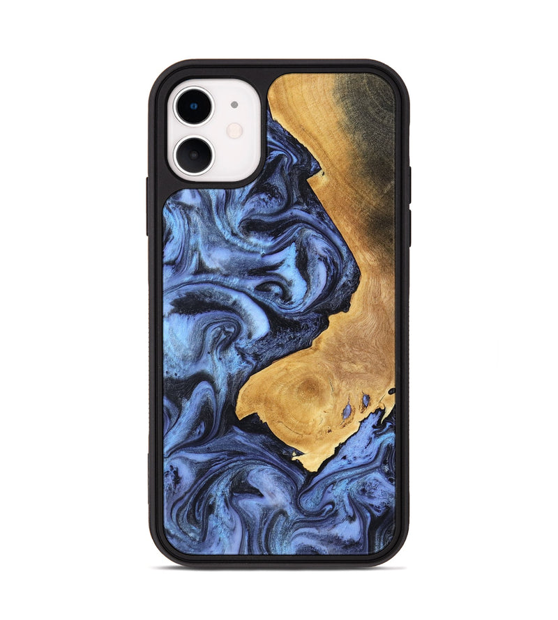 iPhone 11 Wood Phone Case - Wyatt (Blue, 801393)