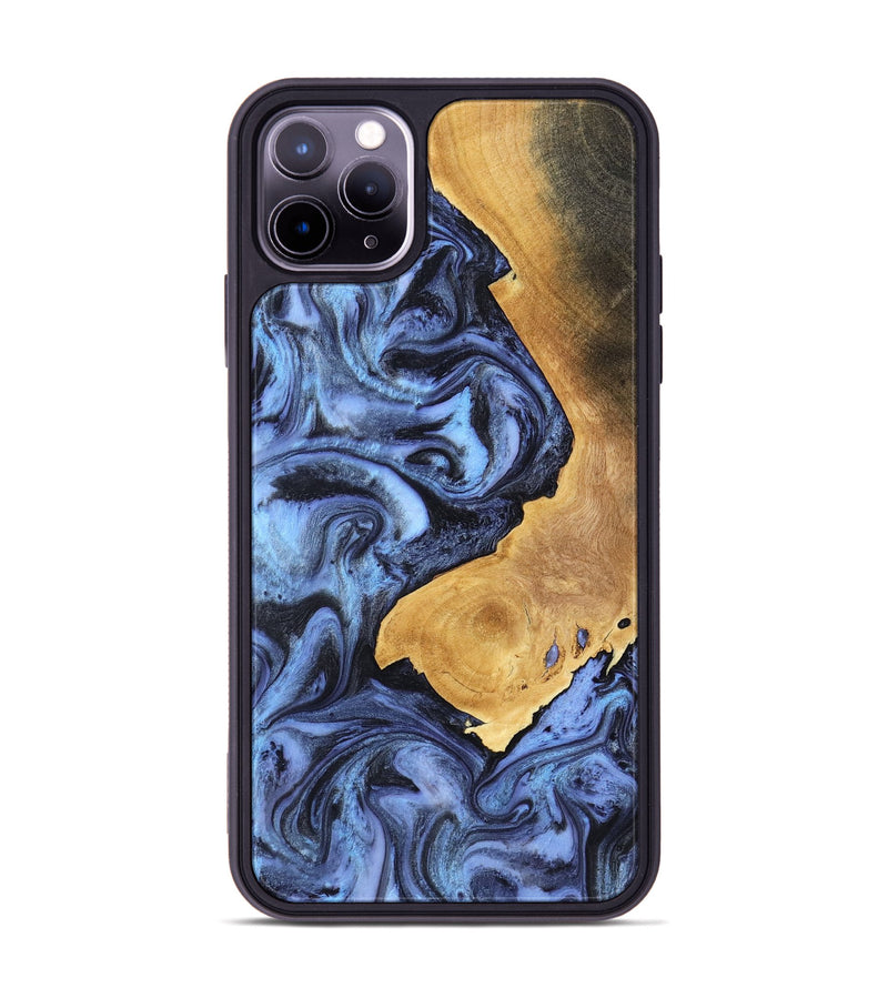 iPhone 11 Pro Max Wood Phone Case - Wyatt (Blue, 801393)