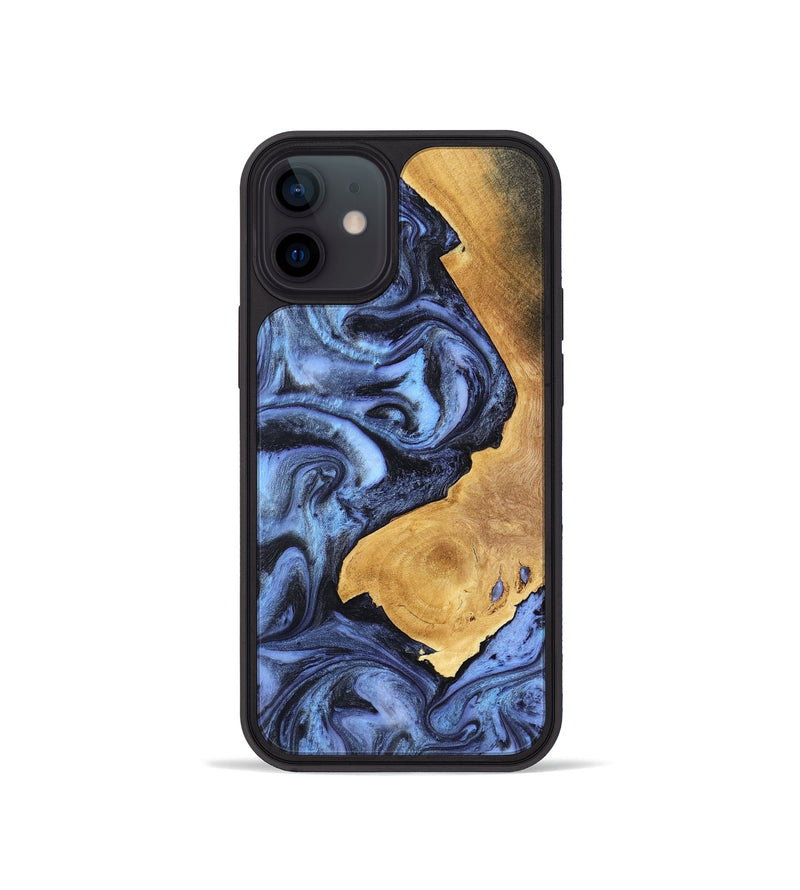 iPhone 12 mini Wood Phone Case - Wyatt (Blue, 801393)