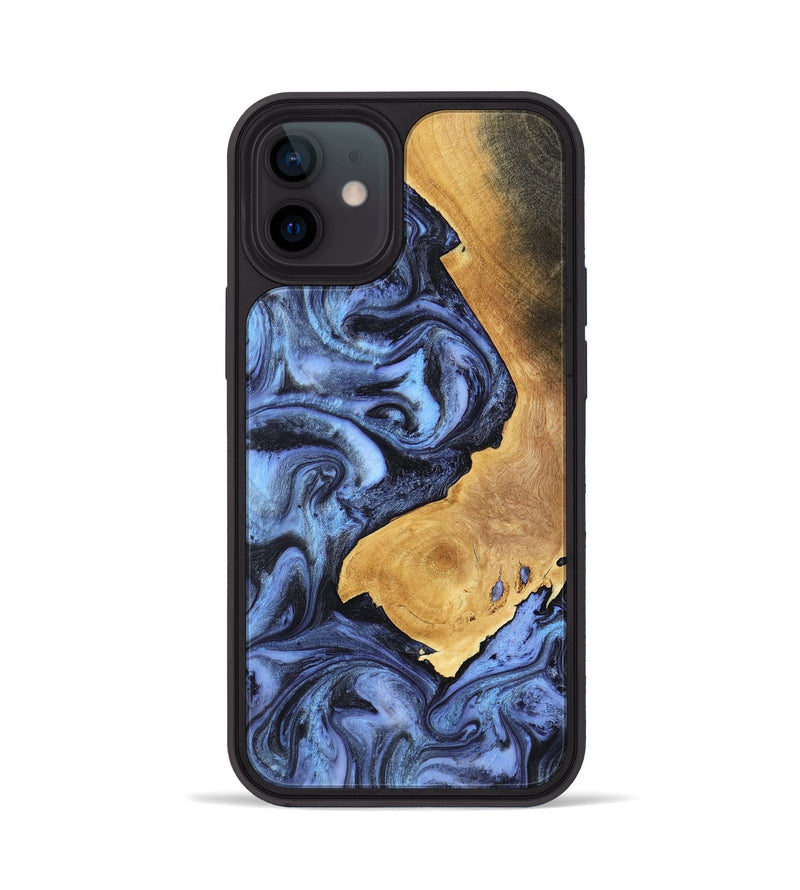 iPhone 12 Wood Phone Case - Wyatt (Blue, 801393)