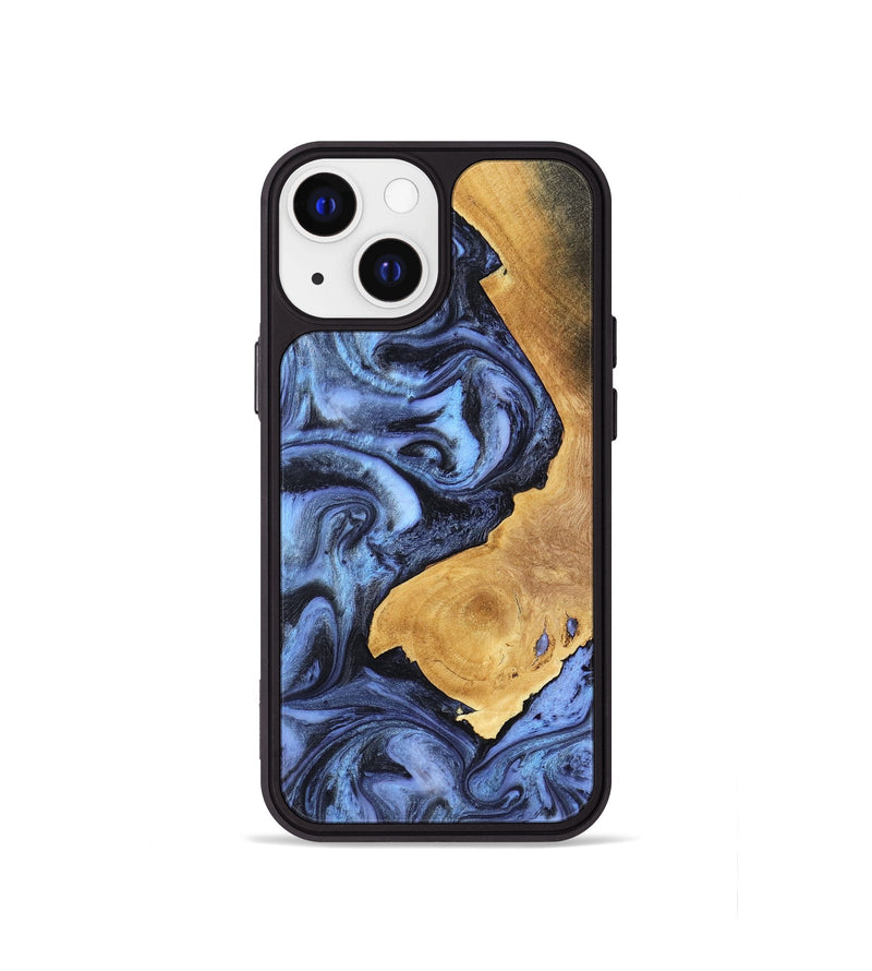iPhone 13 mini Wood Phone Case - Wyatt (Blue, 801393)