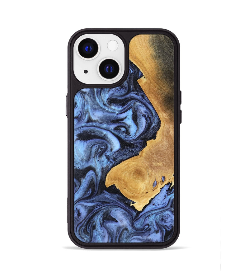 iPhone 13 Wood Phone Case - Wyatt (Blue, 801393)