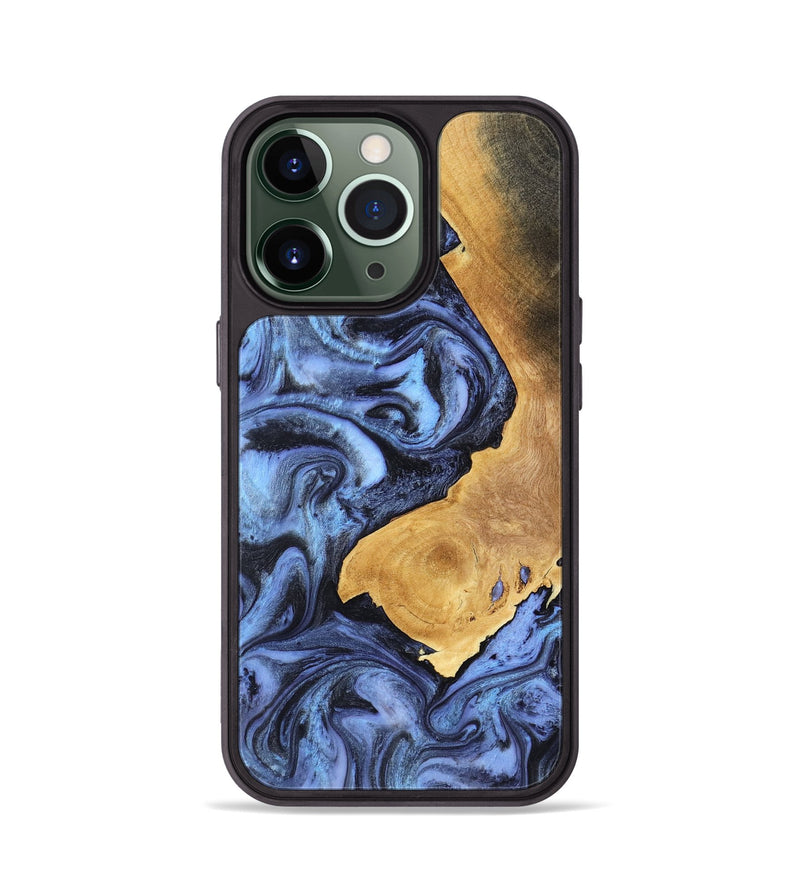iPhone 13 Pro Wood Phone Case - Wyatt (Blue, 801393)