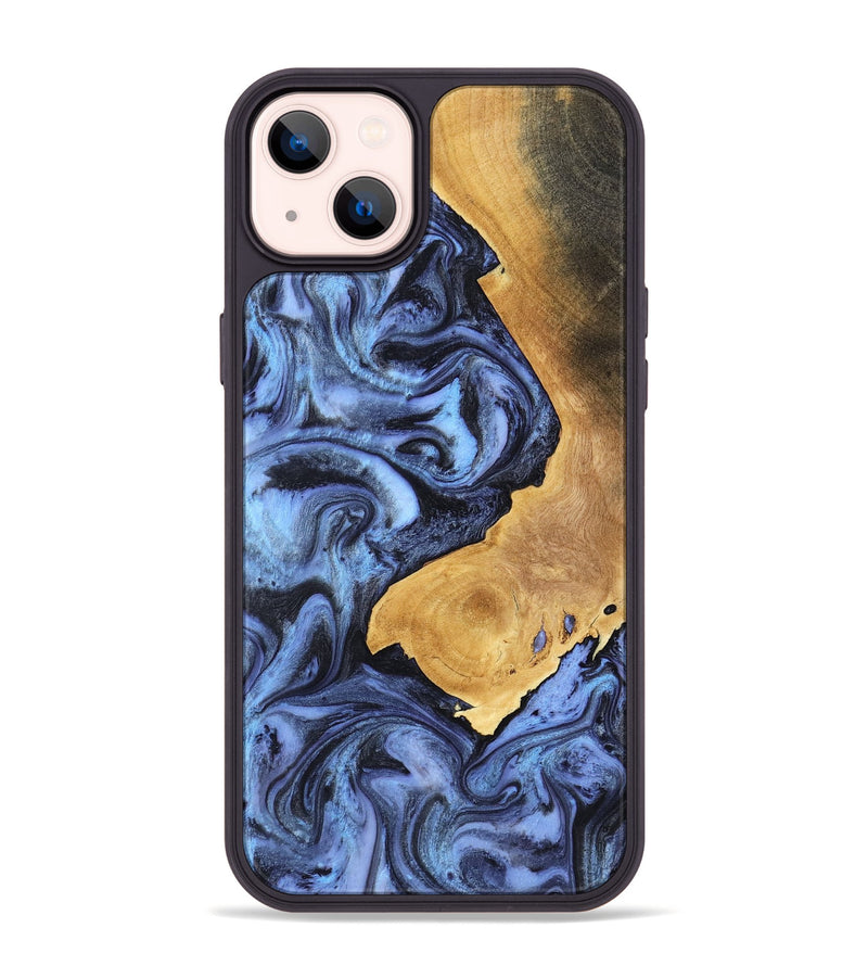 iPhone 14 Plus Wood Phone Case - Wyatt (Blue, 801393)
