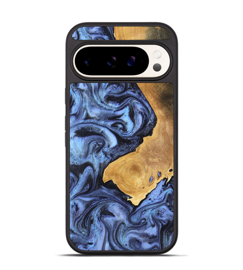 Pixel 9 Pro Wood Phone Case - Wyatt (Blue, 801393)
